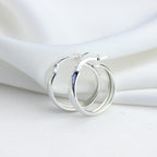 Boucles d'oreilles créoles épaisses en argent sterling de 20 mm
