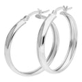 Boucles d'oreilles créoles épaisses en argent sterling de 30 mm