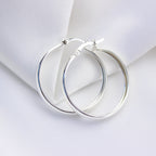 Boucles d'oreilles créoles épaisses en argent sterling de 30 mm