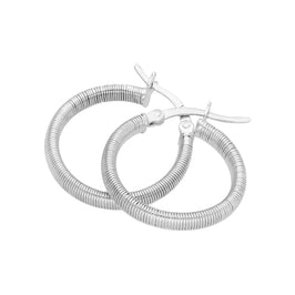 Boucles d'oreilles créoles rondes en argent sterling de 20 mm