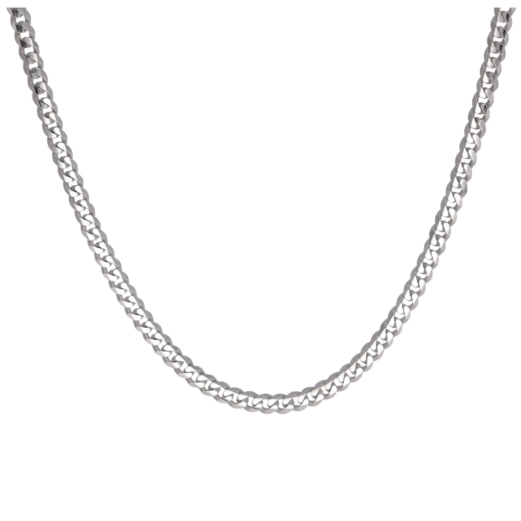 Collier à maillons gourmette en argent sterling de 45,7 cm