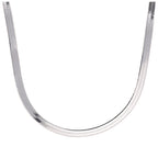 Collier chaîne à chevrons plats en argent sterling de 45 à 50 cm