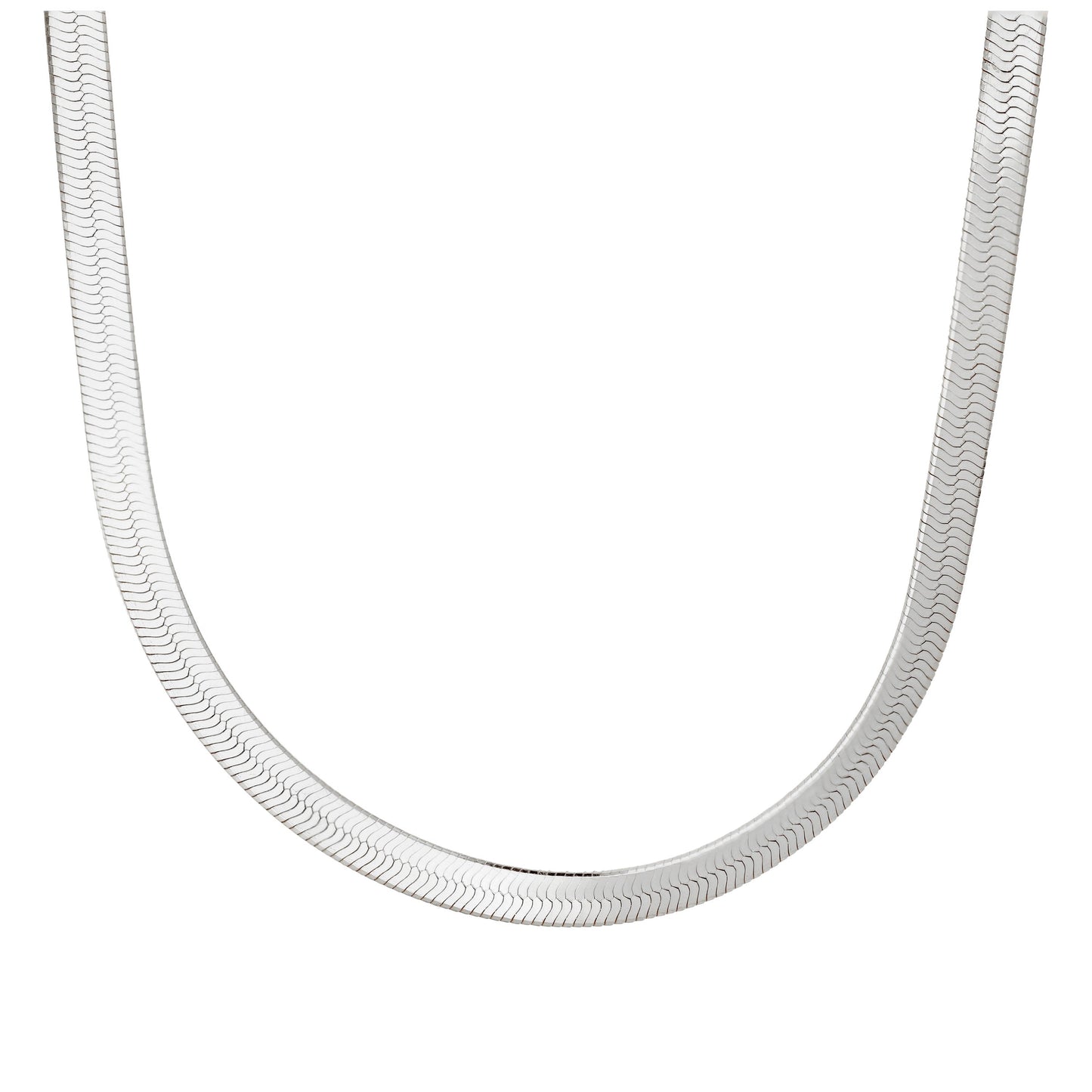 Collier chaîne à chevrons en argent sterling de 45,7 cm