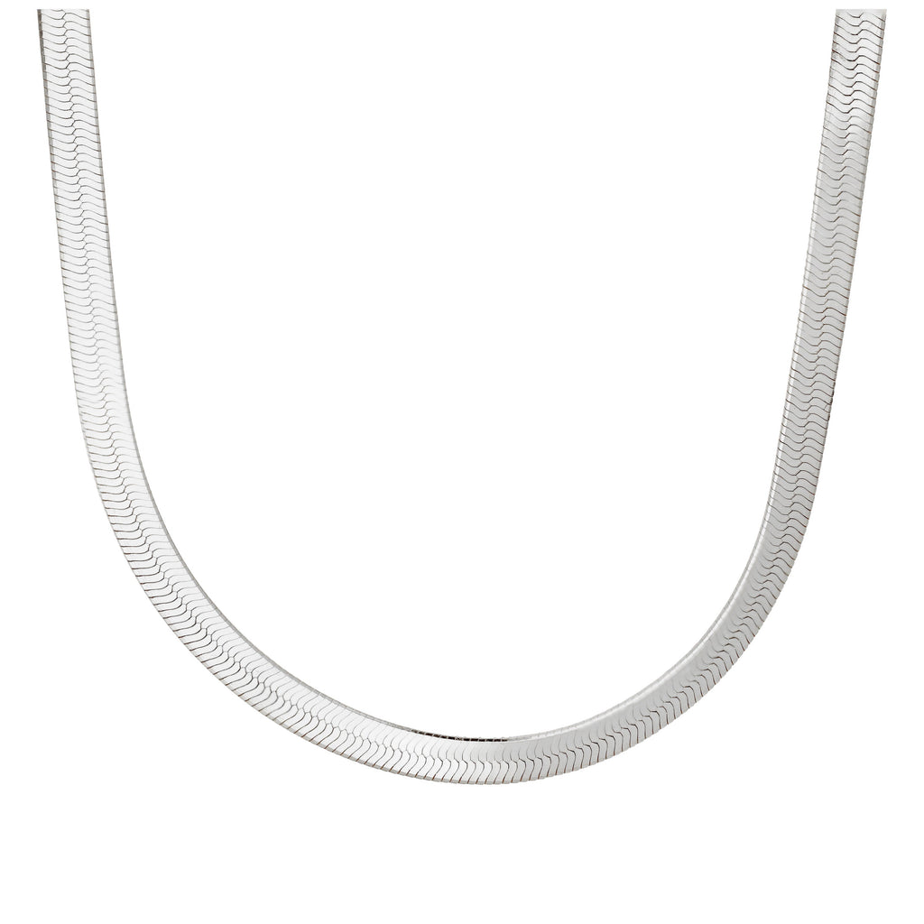 Collier chaîne à chevrons en argent sterling de 45,7 cm