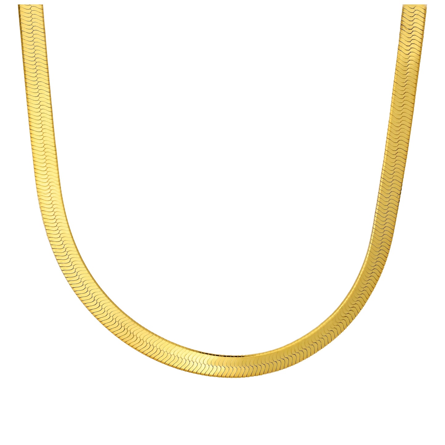 Collier à chevrons en argent sterling plaqué or 45 cm
