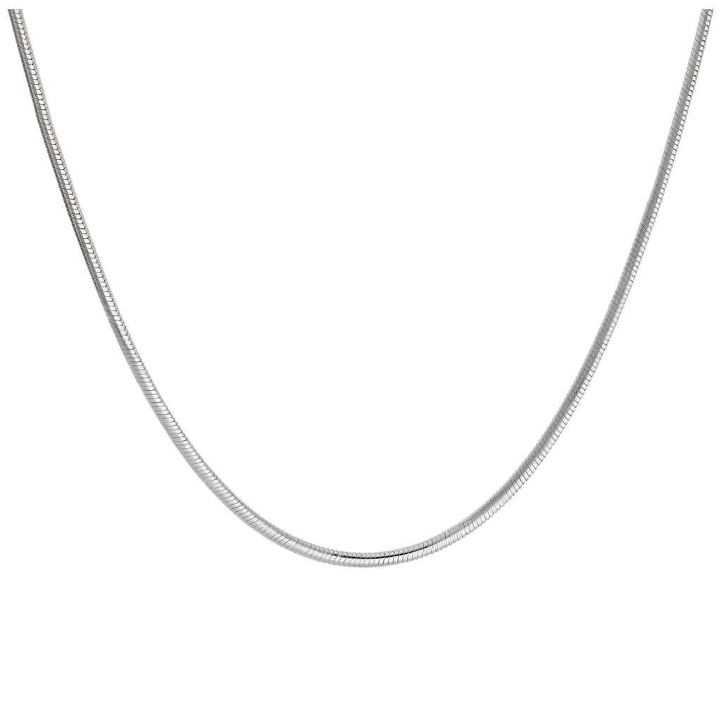 Collier chaîne serpent en argent sterling de 2 mm, 45 cm