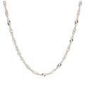 Collier à chaîne torsadée en argent sterling avec pendentif disco serpent de 45,7 cm
