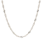 Collier à chaîne torsadée en argent sterling avec pendentif disco serpent de 45,7 cm