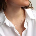 Collier à long maillons en argent sterling de 45,7 cm