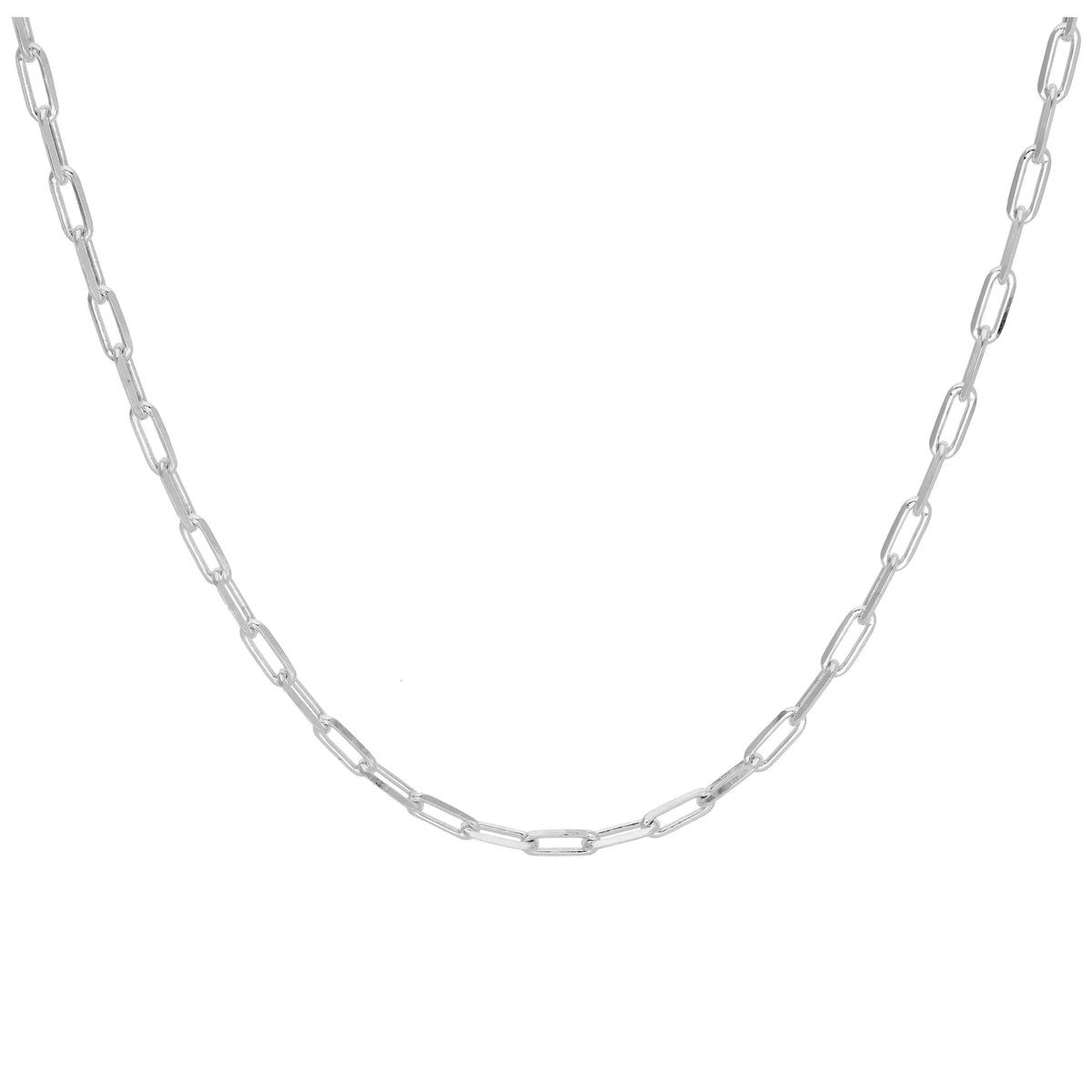 Collier à long maillons en argent sterling de 45,7 cm
