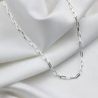 Collier à long maillons en argent sterling de 45,7 cm
