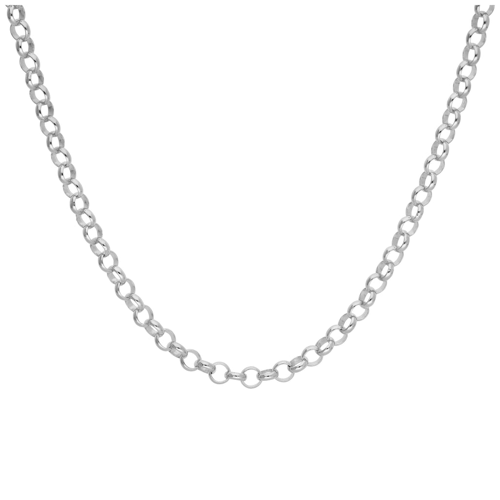 Collier à maillons rolo en argent sterling de 45,7 cm
