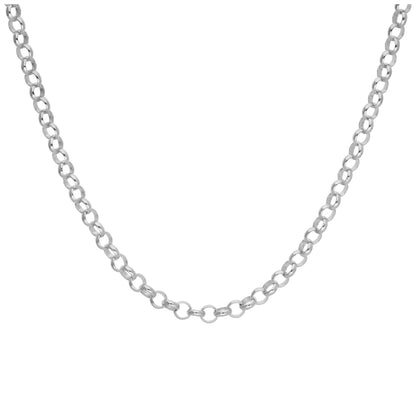 Collier à maillons rolo en argent sterling de 45,7 cm