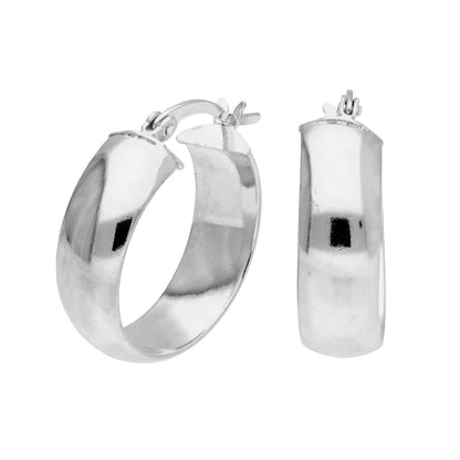 Boucles d'oreilles créoles épaisses en argent sterling de 20 mm