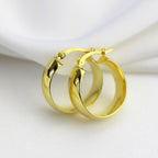 Boucles d'oreilles créoles épaisses en argent sterling plaqué or de 20 mm