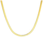 Collier chaîne serpent en argent sterling plaqué or 45 cm