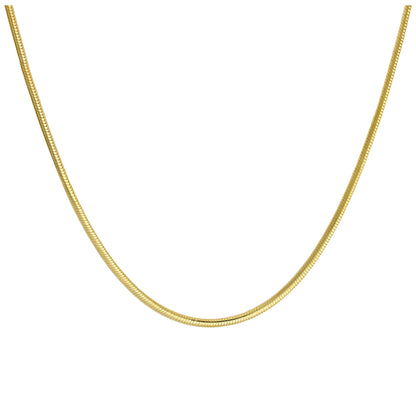 Collier à maillons serpent en argent sterling plaqué or de 45 cm