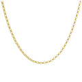 Collier chaîne rolo en argent sterling plaqué or de 2 mm, 45 cm