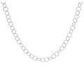 Collier à maillons rolo légers en argent sterling de 5 mm, 45,7 cm