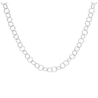 Collier à maillons rolo légers en argent sterling de 5 mm, 45,7 cm