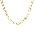 Collier Rolo léger en argent sterling plaqué or de 5 mm, 45,7 cm