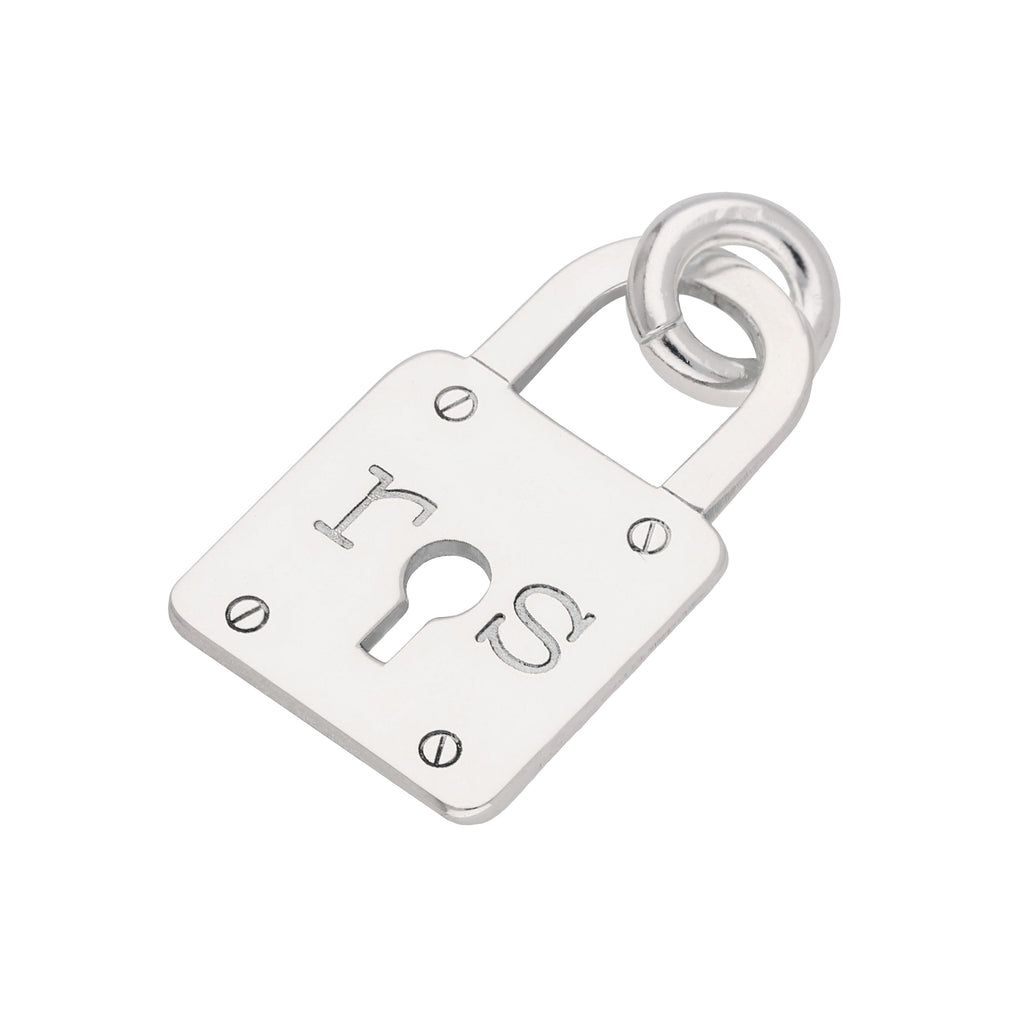 Breloque cadenas en argent sterling sur mesure