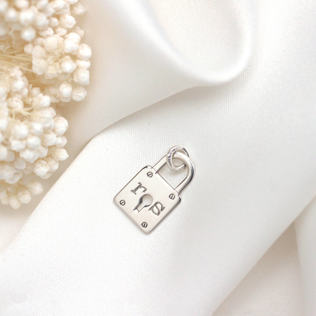Breloque cadenas en argent sterling sur mesure