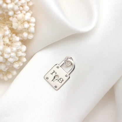 Breloque cadenas en argent sterling sur mesure