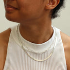 Collier à fermoir à 2 rangs en argent sterling