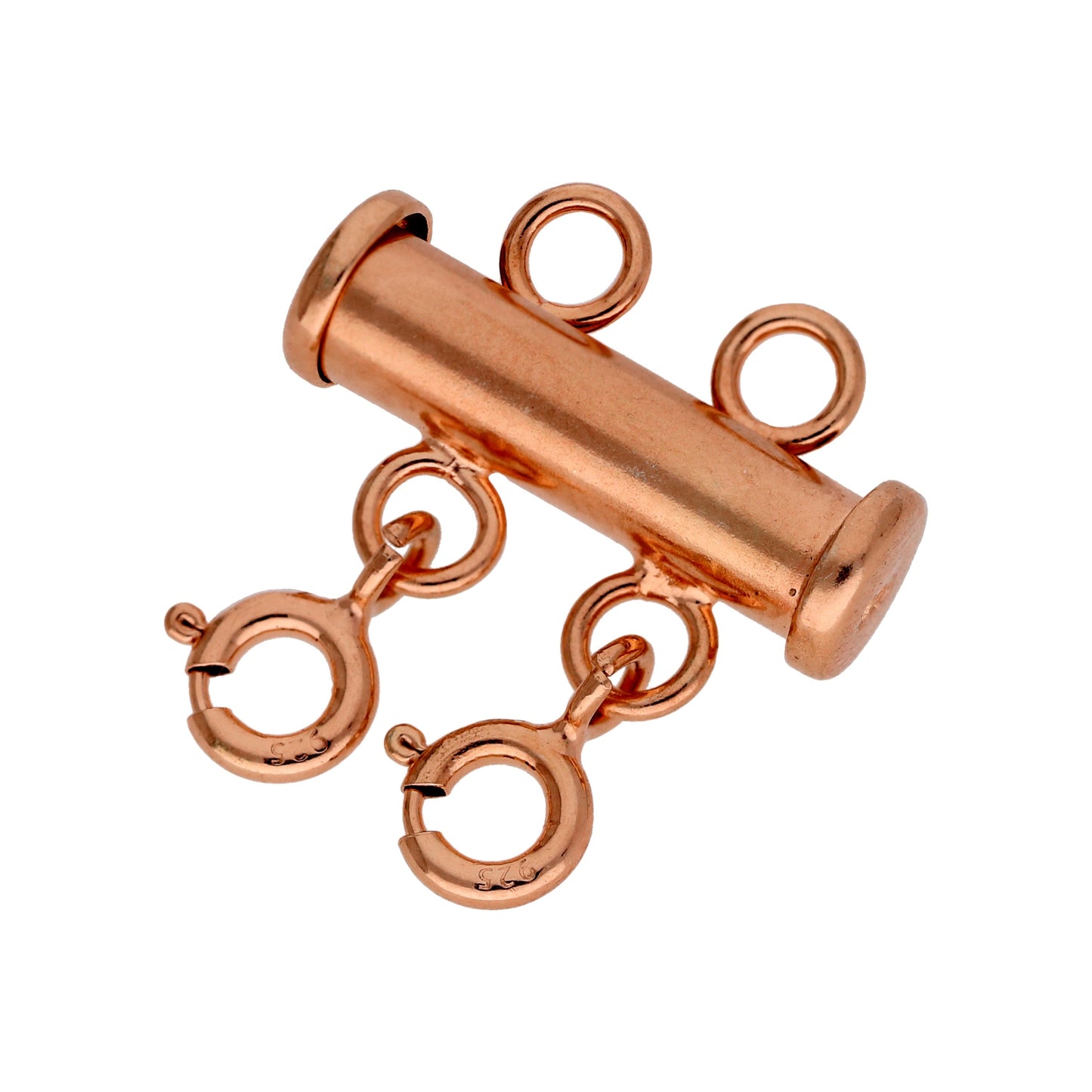 Collier à 2 rangs en argent sterling plaqué or rose