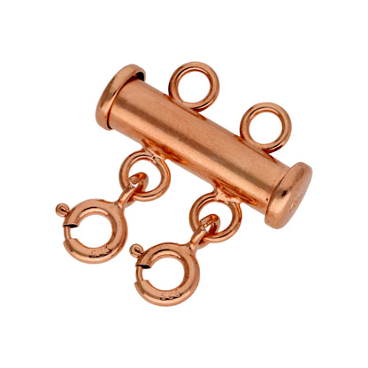 Collier à 2 rangs en argent sterling plaqué or rose