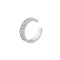 Manchette d'oreille en argent sterling avec pavé de zircones cubiques transparents