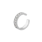 Manchette d'oreille en argent sterling avec pavé de zircones cubiques transparents