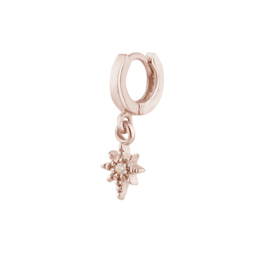 Petit piercing hélix en argent sterling plaqué or rose avec zircones cubiques, calibre 26