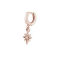Petit piercing hélix en argent sterling plaqué or rose avec zircones cubiques, calibre 26