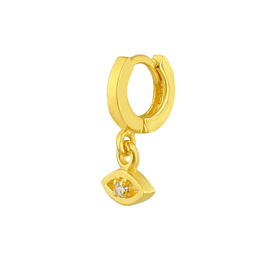 Petit piercing hélix en argent sterling plaqué or avec zircones cubiques, calibre 26