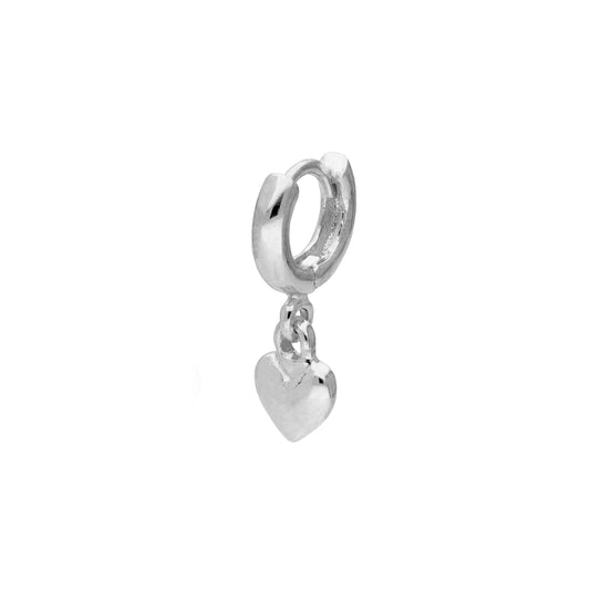 Petit piercing hélix en argent sterling en forme de cœur gonflé de 8 mm, calibre 26