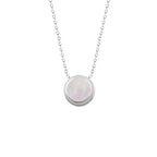 Collier réglable en argent sterling avec pierre de lune de 5 mm, 40 cm