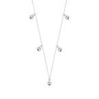 Collier réglable en argent sterling avec plusieurs cœurs de 40 cm