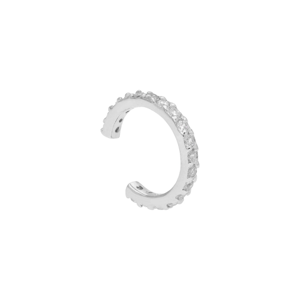 Manchette d'oreille en argent sterling avec zircone cubique