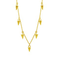 Collier multi-pointes en argent sterling plaqué or de 40 cm