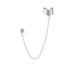 Boucle d'oreille à tige en argent sterling avec zircone cubique