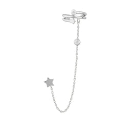 Boucles d'oreilles à tige en argent sterling avec étoiles filantes