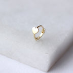 Piercing créole en or 9 carats en forme de petit cœur de 7 mm, calibre 26
