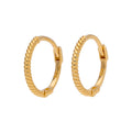 Petites boucles d'oreilles créoles torsadées en or 9 carats de 11 mm