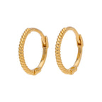 Petites boucles d'oreilles créoles torsadées en or 9 carats de 11 mm