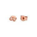 Paire de boucles d'oreilles papillon en or rose 9 carats - Petit modèle