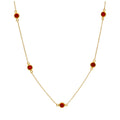 Collier en argent sterling plaqué or avec pierre de naissance en grenat et zircone cubique