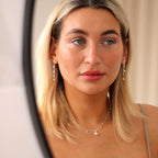 Boucles d'oreilles à tige en argent sterling avec perles d'eau douce et zircones cubiques
