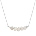 Collier en argent sterling avec 5 perles baroques d'eau douce, 50,8 cm et 5,1 cm